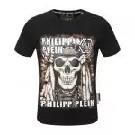 manches courtes t-shirt philipp plein prix bas indian plein skull round neck